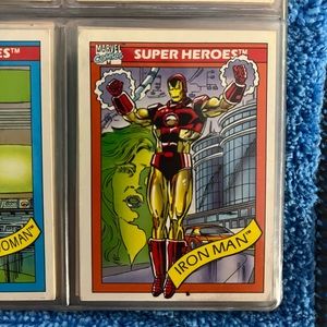 1990 marvel comics iron man trading card